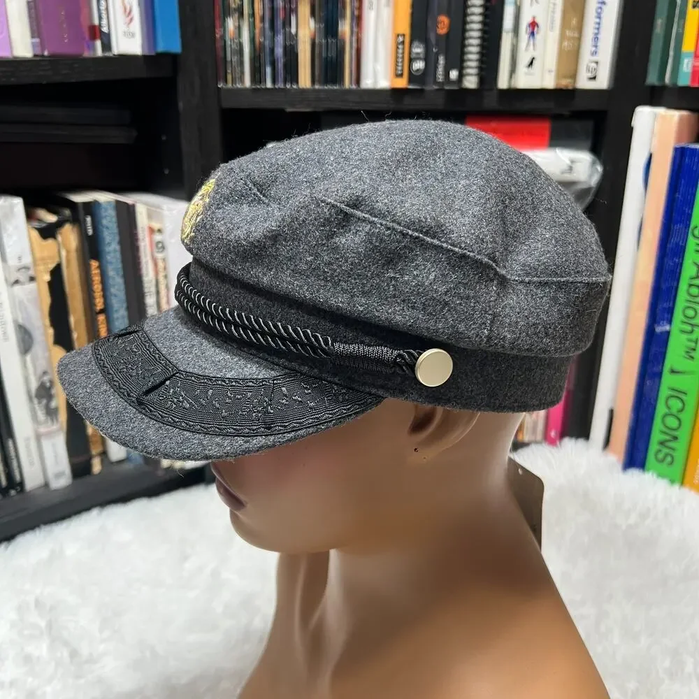 FREE PEOPLE PREP WOOL CADET CAP / HAT - Picture 4 of 7
